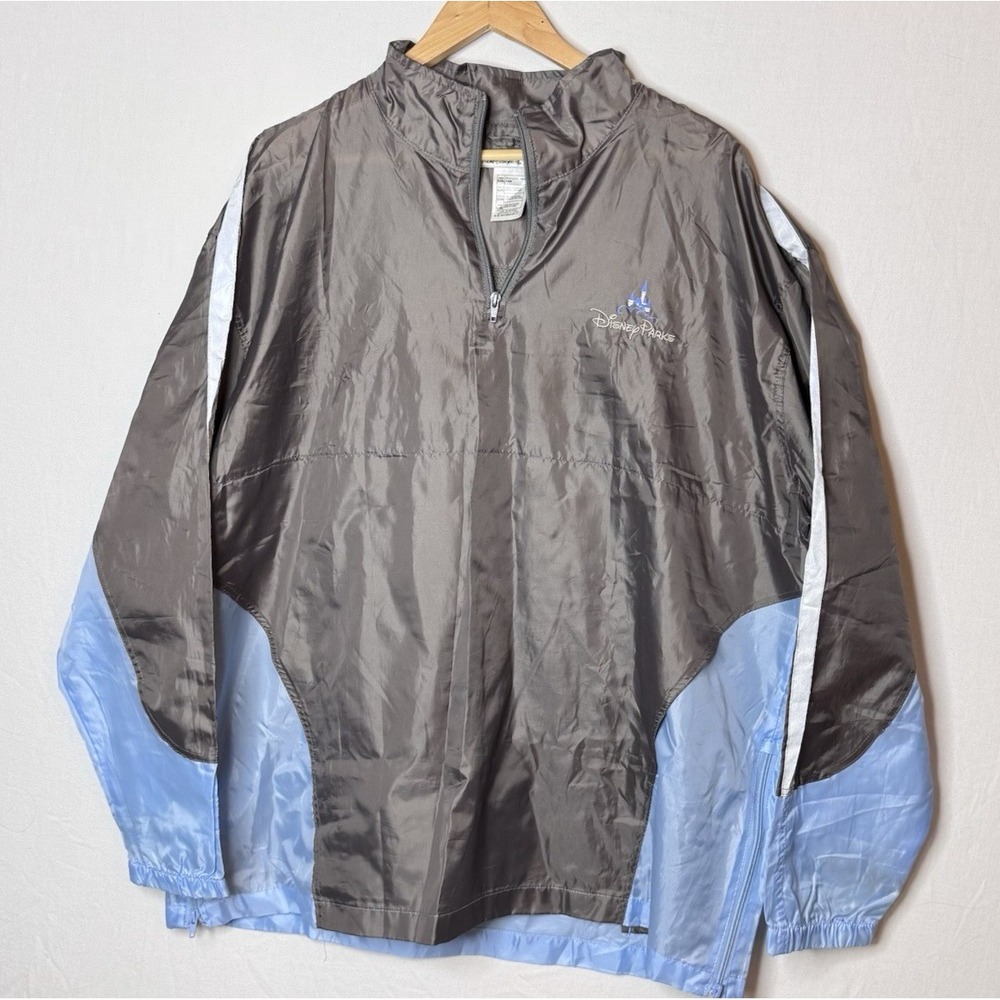 Disney Parks Rain Jacket‎ XL/XXL 1/4 Zip Windbreaker Packable Vented EXCELLENT
